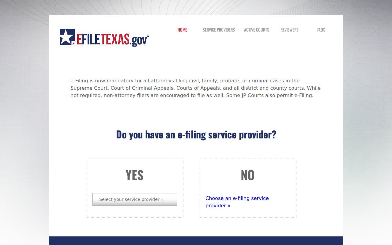 Kenedy County civil docket eFileTexas filing system
